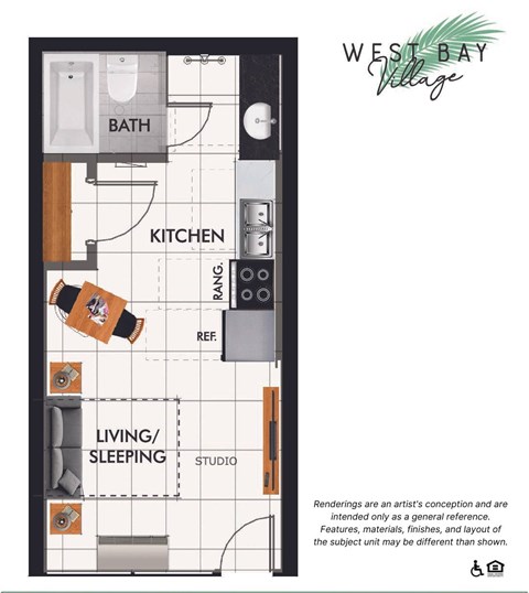 a floor plan of a room with a bathroom and a living room